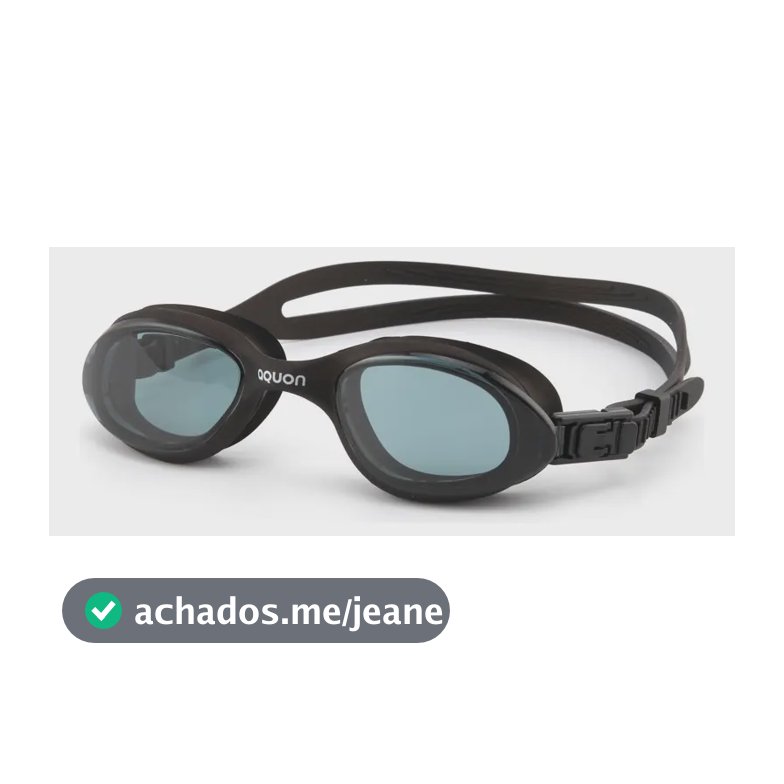 Óculos De Natação Aquon Fumê Antiembaçante Proteção Uv Preto
