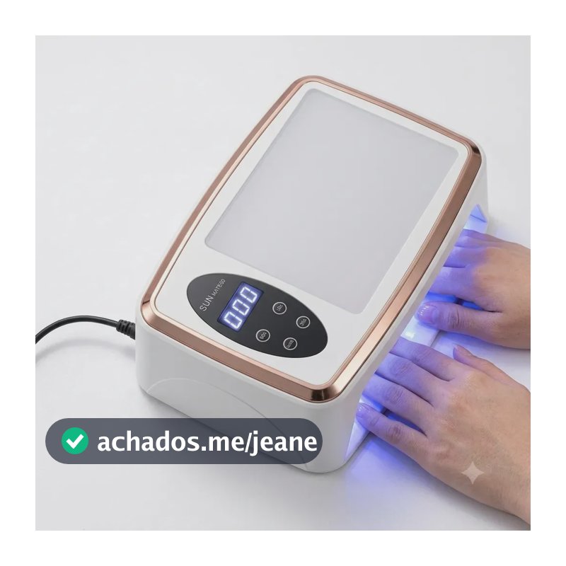 SUN uv led cabine sun mate60 uv 90 led 380w acrigel c/apoio mão 110/220v cor branco