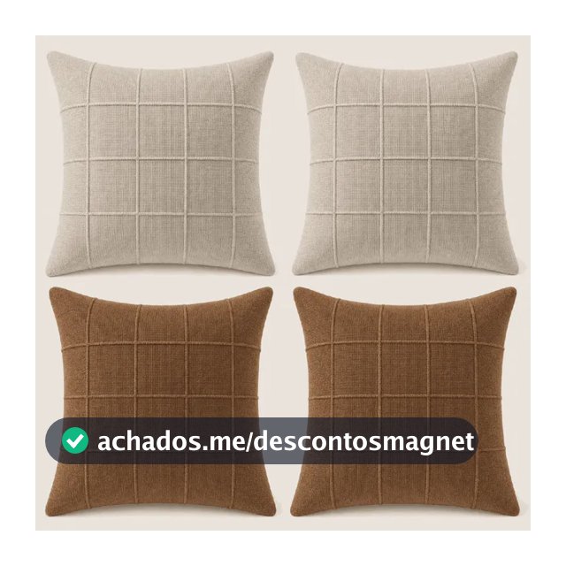 Kit 4 Capas De Almofada Linho Premiun Sofa Sala Decorativa
