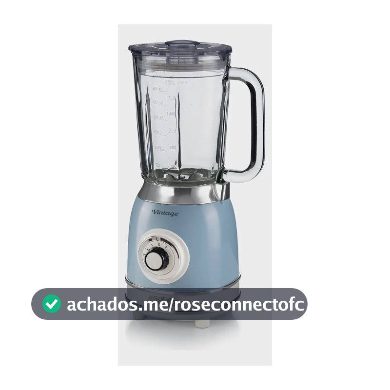 Frasco de vidro Ariete Vintage Blender 1,5 l 4 Vel 1000 w, cor azul claro