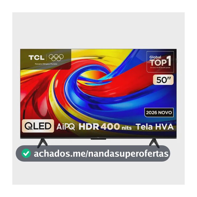 Smart Tv Tcl 50 Polegadas Qled 4k P7l Wifi Bluetooth Google Tv Hdr10+ 60 Hz Aipq 50p7l