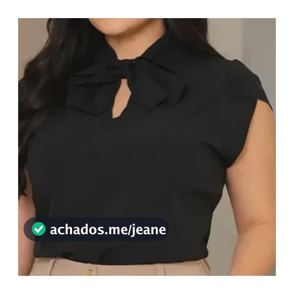 Camisa Social Elegante Manga Curta Gola Laço Trabalho Casual