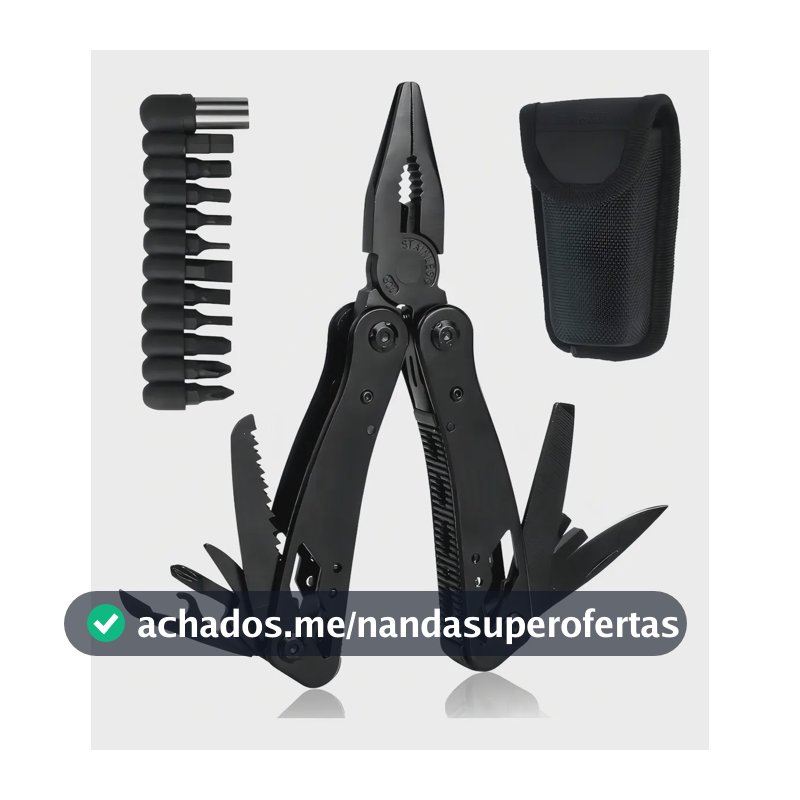 Alicate Universal Multifuncional VAVICHICA Preto Aço Inoxidável