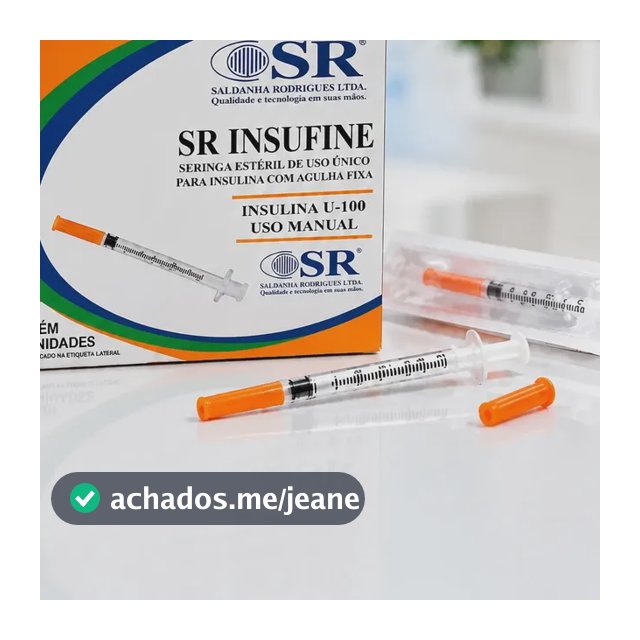 Seringas Insulina 100ui 1ml Sr 8x0,30mm Caixa C/100 Seringas 1 Ml