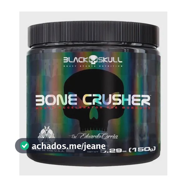 Pré Treino Bone Crusher 30 Doses - Black Skull Sabor Yellow Fever