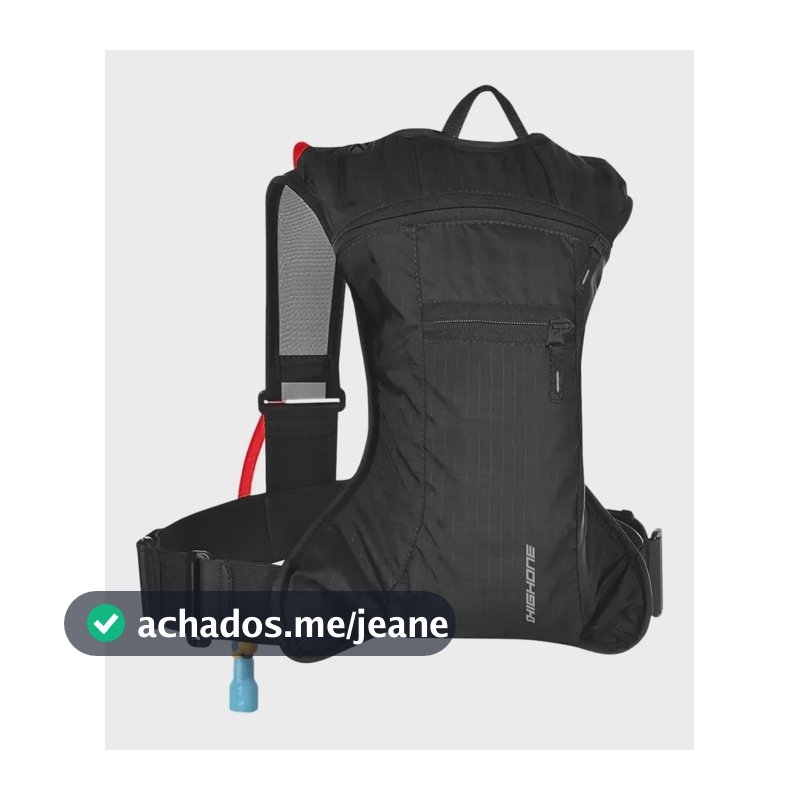 Mochila Hidratação 2l Bicicleta Bike High One Speed Corrida Preto Liso