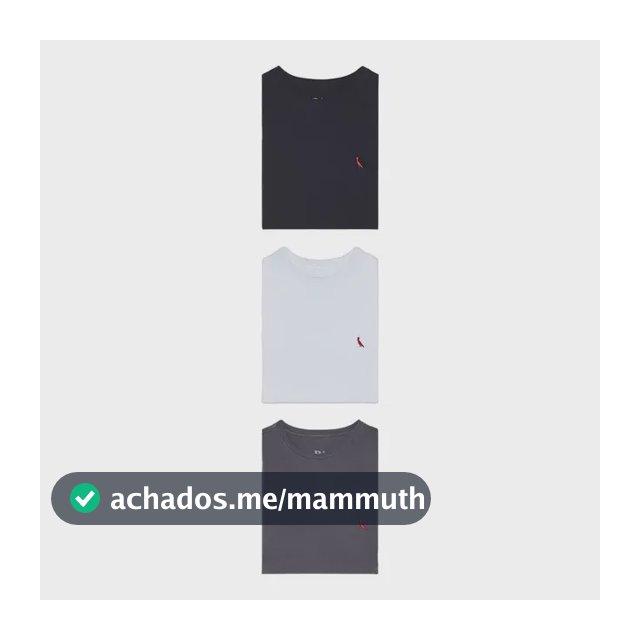 Kit 3 Camisetas Básicas Brasa Pica Pau Bordado Reserva