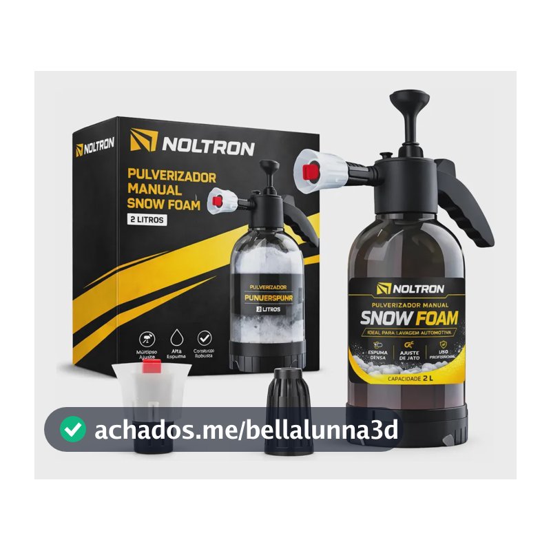 Pulverizador Manual Snow Foam 2l Espuma Automotiva Bomba Pressão Ajuste De Jato Lavagem Carro Moto Detailing Noltron