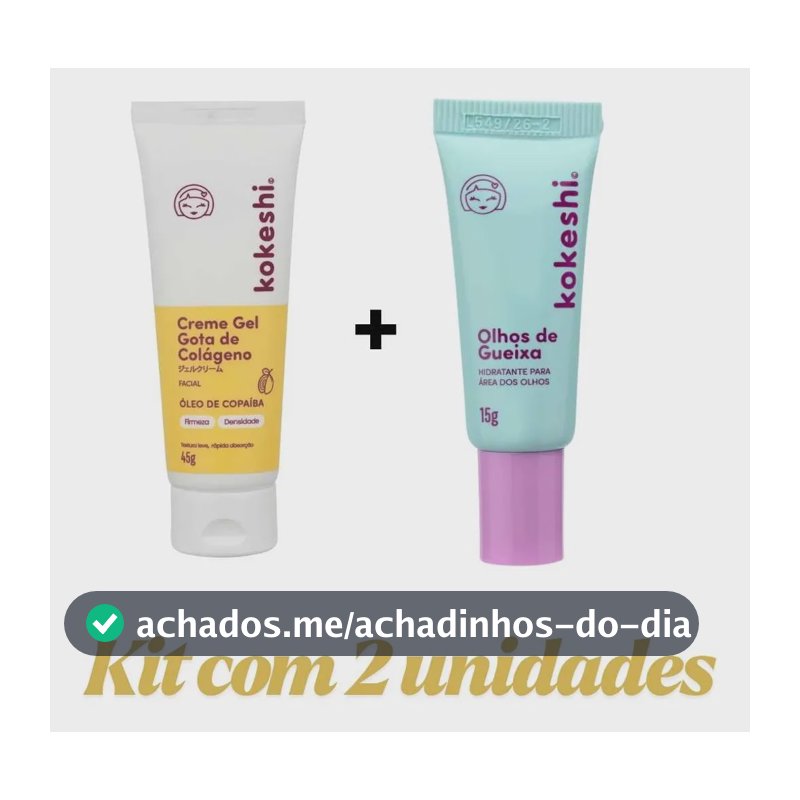 Kit 2 Produtos Kokeshi: Gotas De Colágeno E Olhos De Gueixa