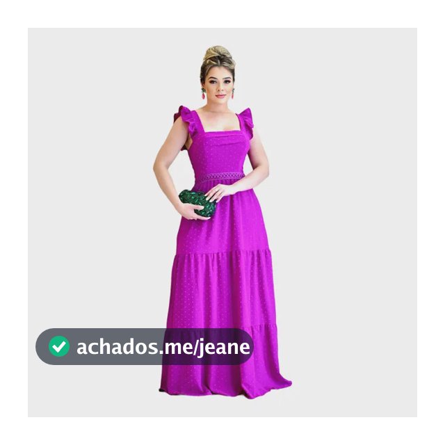 Vestido Longo Luxo Com Babada Na Mangas E Reda Na Cintura