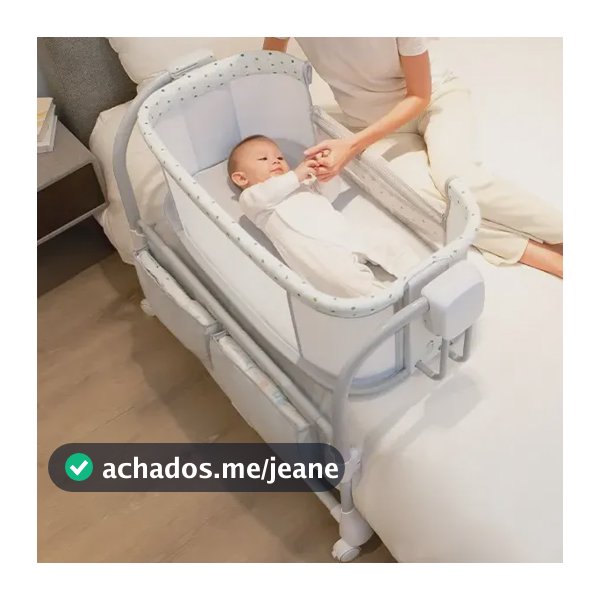 Berço Balanço Automático Bluetooth Multifuncional Mastela Techno 8601 Cinza Estampado