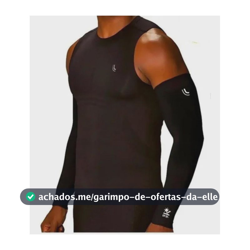 Manguito Lupo Proteção Solar Uv 50+ Vôlei Ciclismo Cor Preto Tamanho M