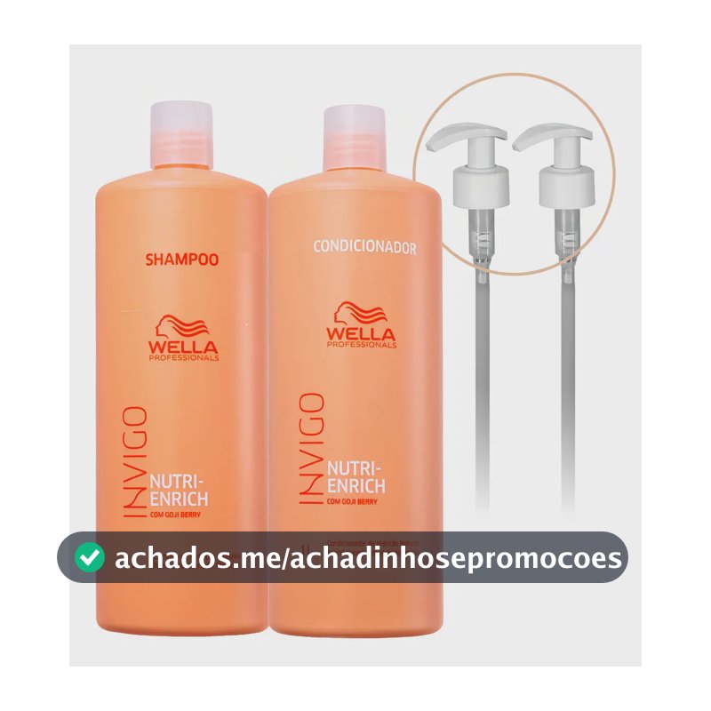 Kit Wella Invigo Nutri Enrich Shampoo e Condicionador 2 L