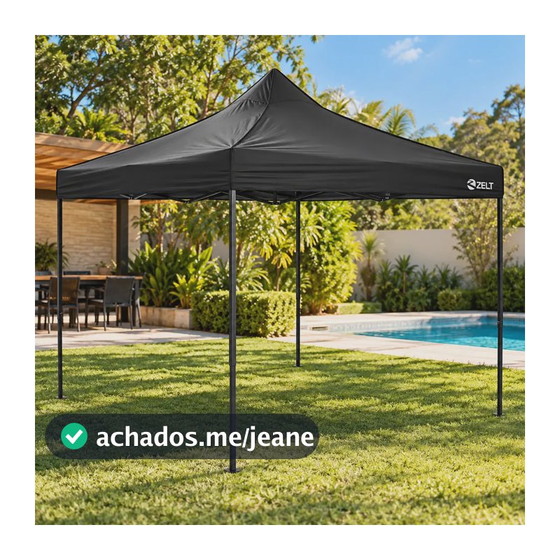Tenda Gazebo Pagoda 3x3 Dobrável Articulada Sanfonada Zelt Preto