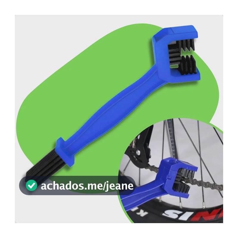 Escova Limpeza dupla escovinha Limpa Corrente Transmissão correia Moto Bicicleta bike quadriciclo resistente reforçada profissional boa dica