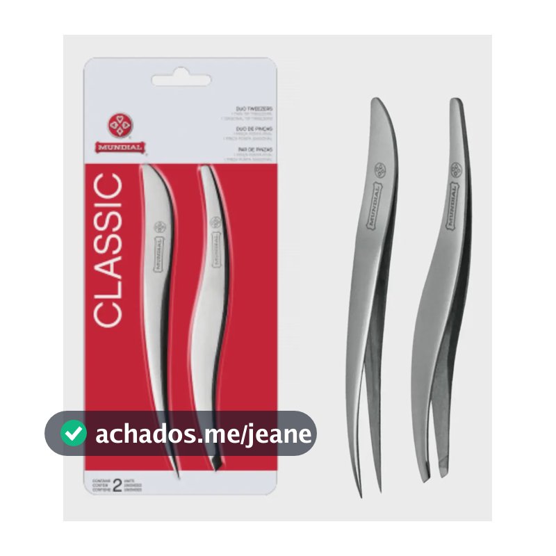 Mundial Duo Pinças Inox Classic Bc-391