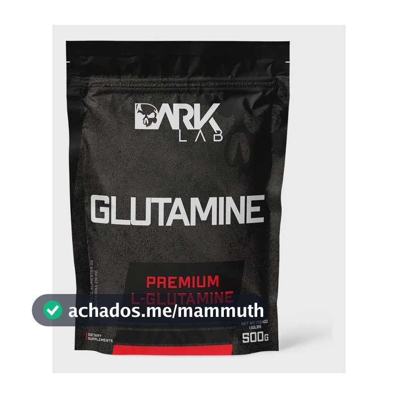 Glutamina L-glutamine 500g Refil Dark Lab Sabor Sem Sabor