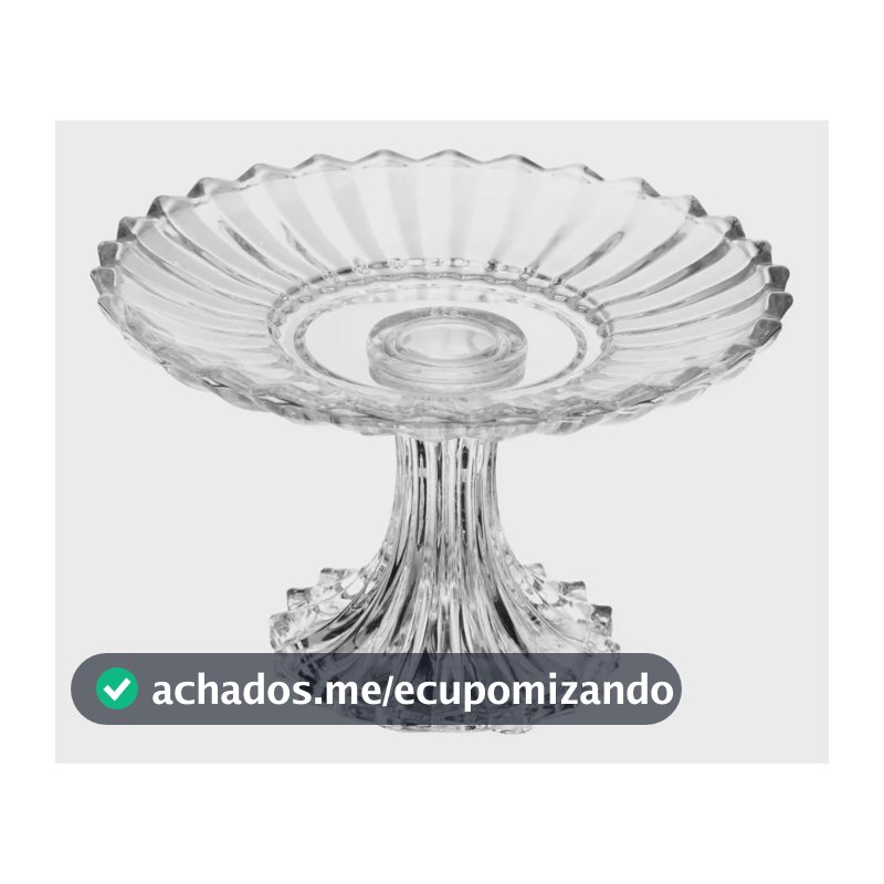 Prato Para Doce Com Pé Wolff Geneva 16cm X 10cm Cristal