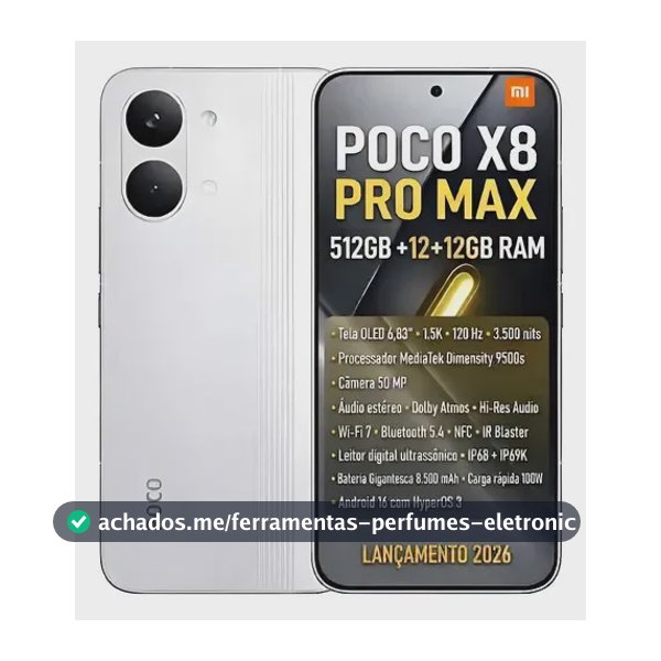 Xiaomi Poco X8 Pro Max 12gb +12gb Ram 512gb Global Nfc Cor Branco