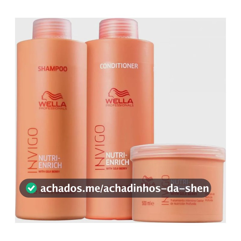 Kit Champú Condicionador E Máscara Nutri Enrich Invigo Wella