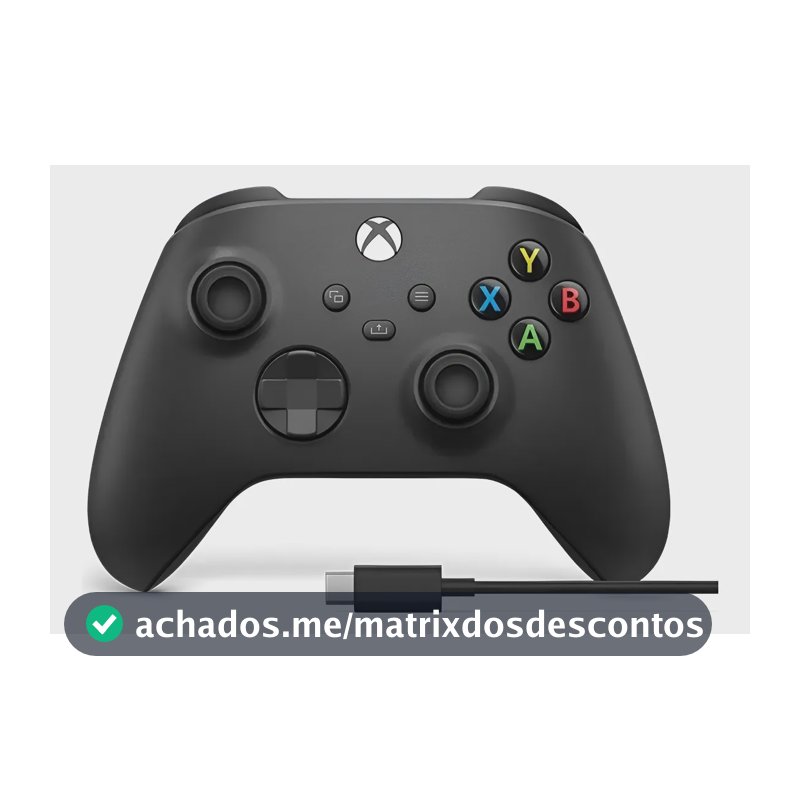 Controle Microsoft Xbox Xbox Series X|s + Cabo Usb-c Preto Carbon Black