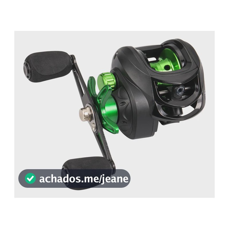 Carretilha De Pesca 7,2:1 Alta Velocidade Suporta 10 Kg Drag Cor Verde Lado Da Manivela Direito