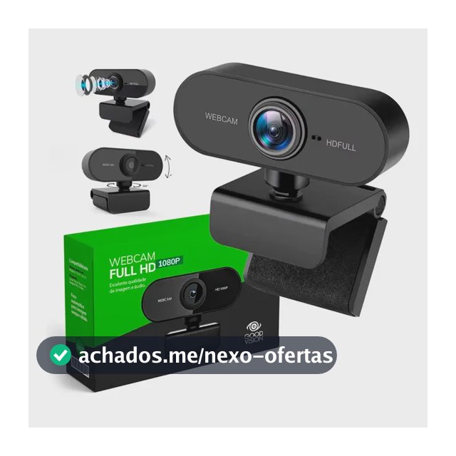Webcam Camera Full Hd Zoom 1080p 360 Graus Videoconferencia Streamcam Web Cam Entrada Usb 2.0 Com Microfone- GoodVision