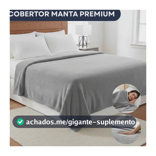 Manta Cobertor Casal Soft Premium Lisa Super Macia Microfibra Veludo Toque Suave Cor Cinza