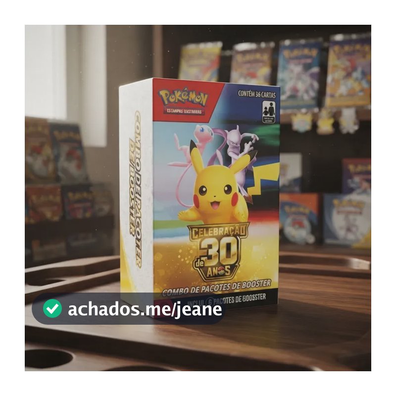 Combo De Booster 30 Anos Coleção Pokemon Celebração Copag Pt Português