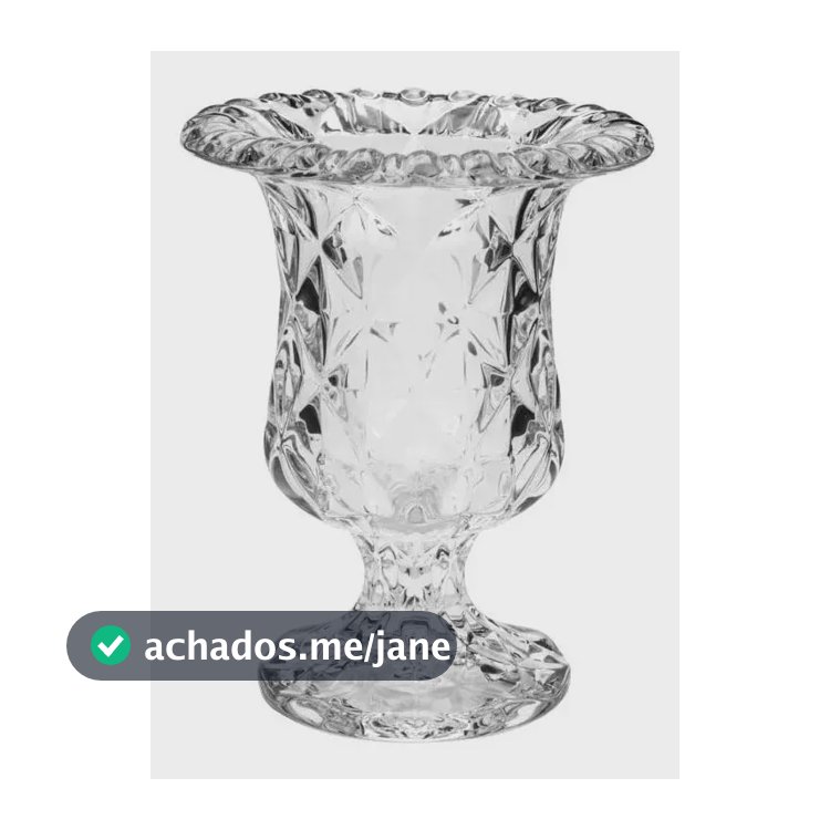 Vaso Diamond em vidro transparente Lyor