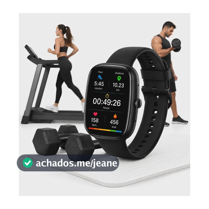 Relógio Inteligente Smartwatch Amoled S Premium Gps Fitness Preto Masculino Digital Treino Compativel Strava Gps Chatgpt Preto Feminino Ios Android M3 Preto Bluetooth Academia Praia