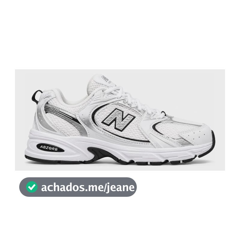 Tênis New Running 530 Feminino Confortavel Academia Promoção Branco/cinza 36.0 Br
