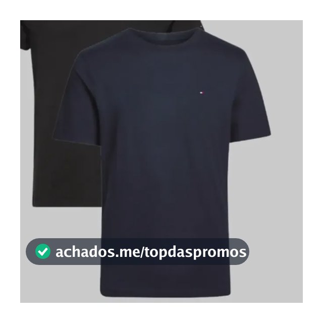 Kit Camiseta Tommy Hilfiger Masculino Preto/marinho 2un