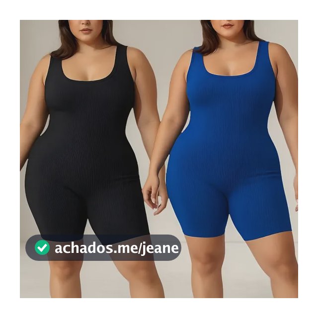 Kit 2 Macaquinhos Plus Size Femininos Ribana G Ao G3