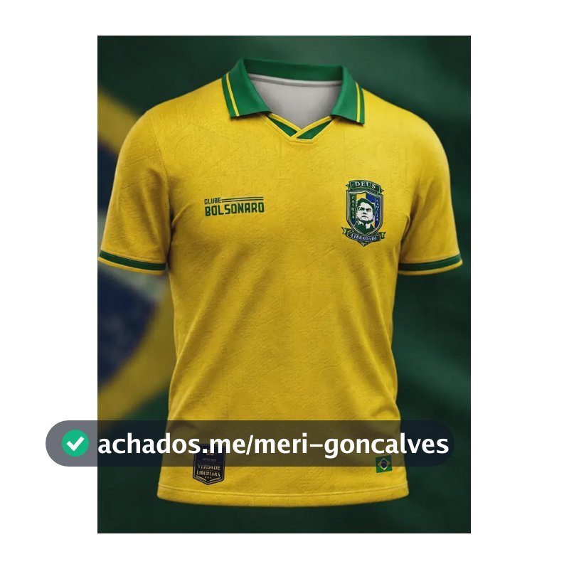 Camisa Polo Masculina Amarela Brasil Patriota Bolsonaro 2026 Amarelo Clube Bolsonaro Brasil Patriota Gg