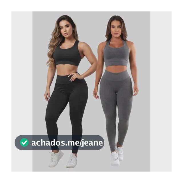 Kit 2 Conjuntos Calça Legging E Top Roupas Para Academia
