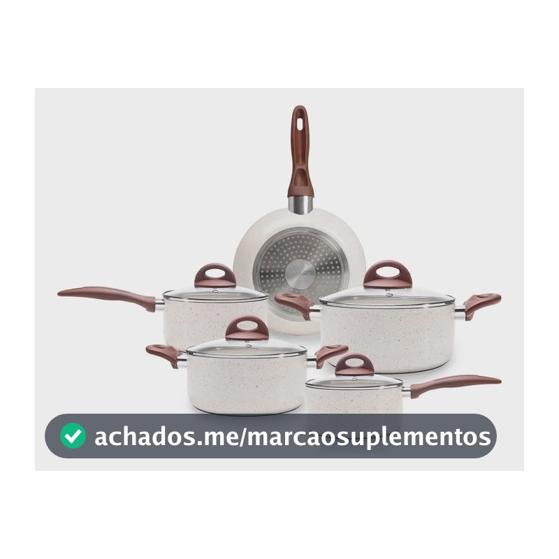 Jogo De Panelas Smart Plus Vanilla Indução Cerâmico 5peças Brinox 4774/101