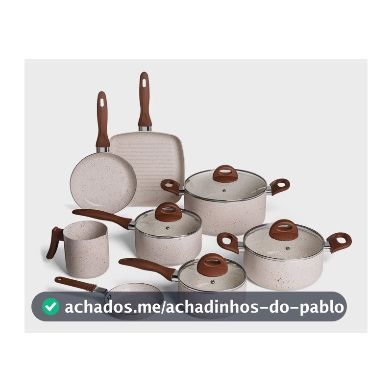 Conj de Panelas 8 Peças Ceramic Life Smart Plus Vanilla - Brinox