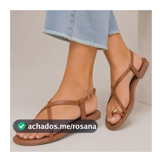 Rasteira Sandália Feminina Com Detalhe Em Anel No Dedo