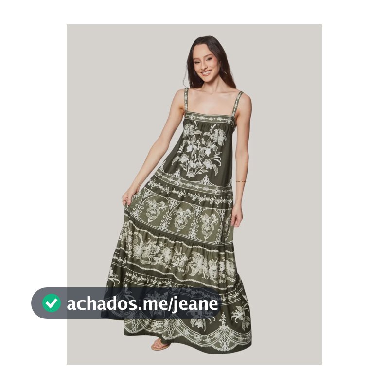 Vestido Cropped Lais Farm Lais_vd Nori Florido Pp