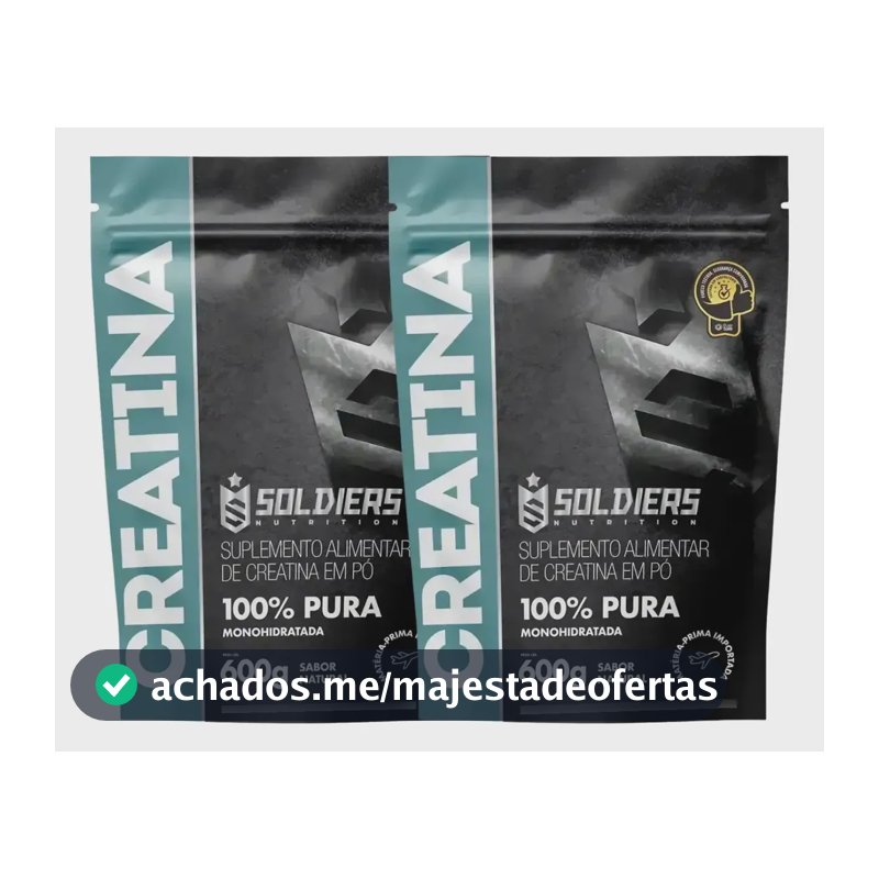 Creatina Soldiers Nutrition em pó Sem sabor x 1.2kg 2 un