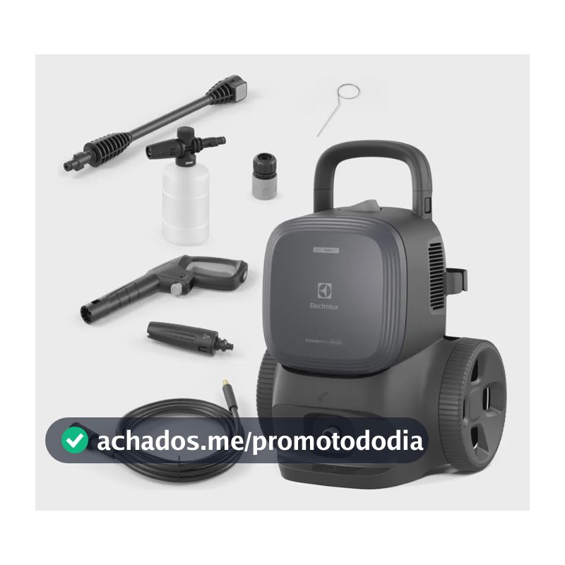 Lavadora de Alta Pressão Electrolux 1850PSI 1500W Potência com Canhão de Espuma PowerWash EWS1850P Preta Lava Jato Lava Car