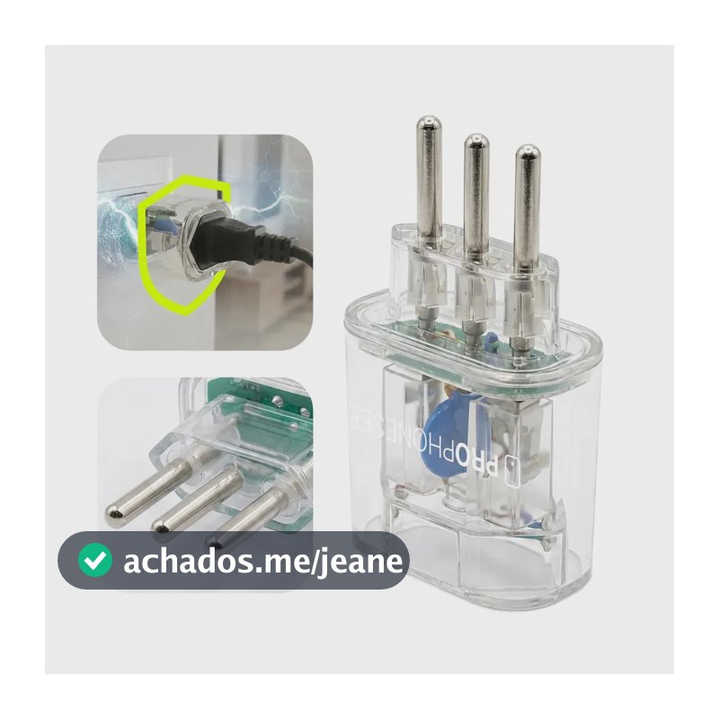 Protetor Contra Surtos Elétricos E Queda De Energia C Chip Dps Eletrônico Prote Raio E Surto 20 Amperes Pocket Bivolt 110/220V Anti Raios Geladeira Tv Lavadora Freezer Microondas Air Fryer 20a