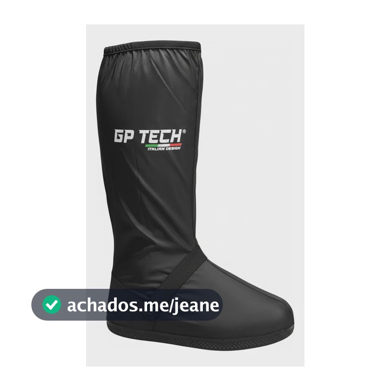 Polaina Capa De Chuva P/ Tênis Gp Tech Classic Impermeável Preto 43-44
