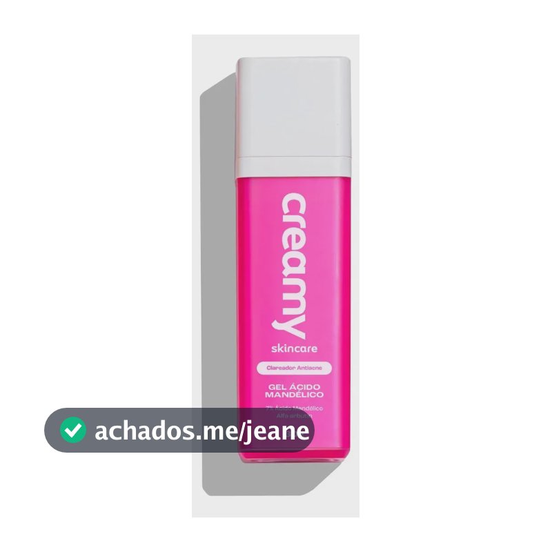 Creamy Skincare Ácido Mandélico 30g | Reduz a Oleosidade, Combate a Formação de Acne, Uniformiza o Tom da Pele | Todos os Tipos de Pele, Inclusive as Oleosas, Uso Noturno
