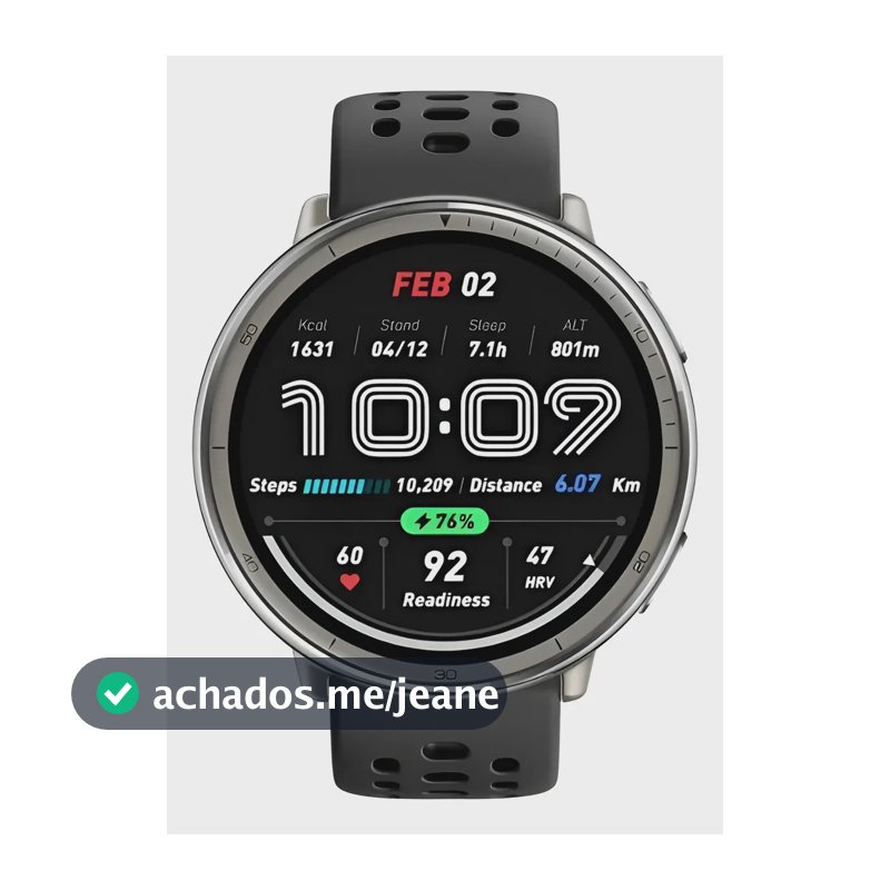 Relógio Amazfit Active 2 Smartwatch Cinza Preto