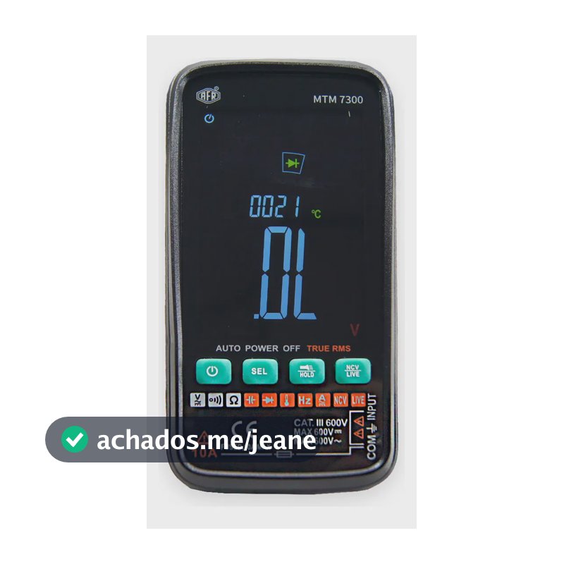 Multímetro Digital Inteligente Automático Afr Mtm7300 Trms