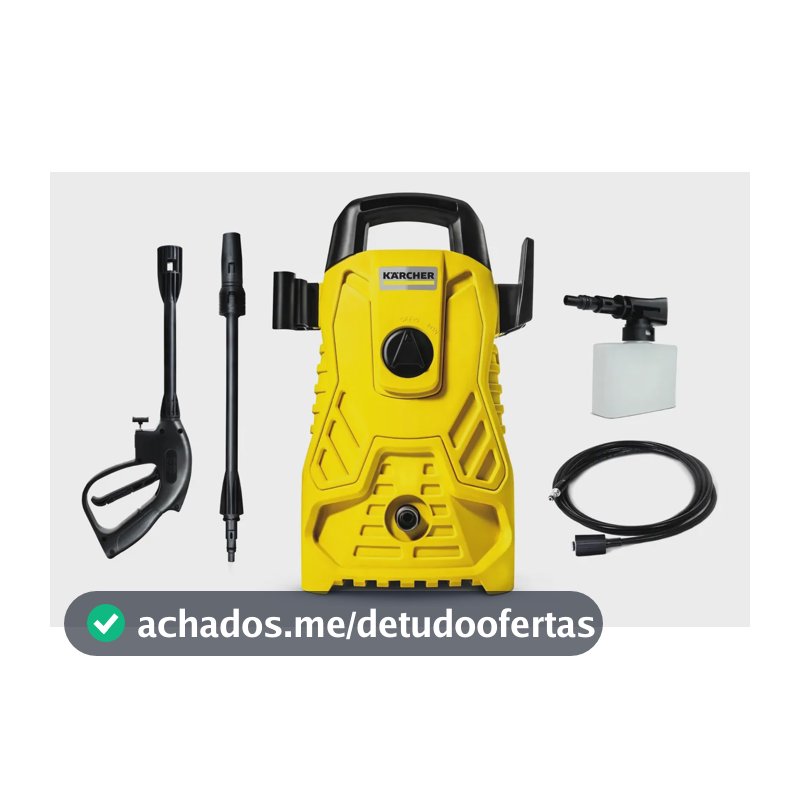 Lavadora de Alta Pressão Kärcher Compacta 1.500 PSI 1400W 300L/h com Aplicador de Detergente e Lança Regulável