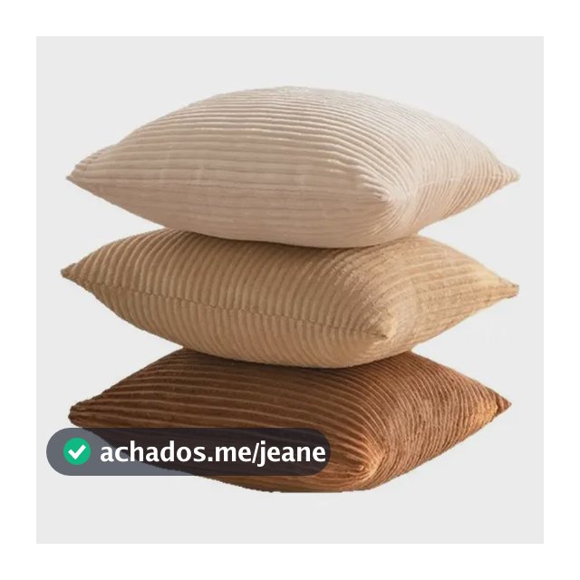 A Kit De 3 Capas Para Almofada 40x40cm Pelúcia Decorativa .