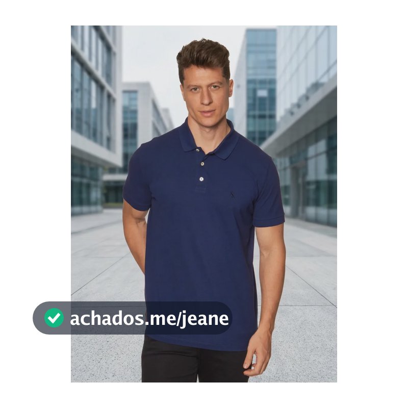 Camisa Reserva Masculino Polo Regular Essence Marinho Liso G
